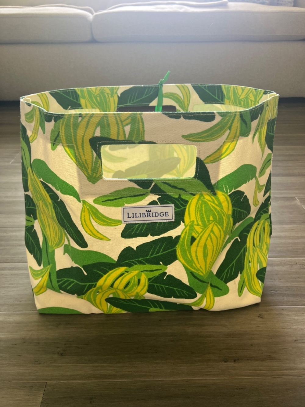 NWT The Lilibridge Bag Bananas Print Natural Cotton Canvas Tote